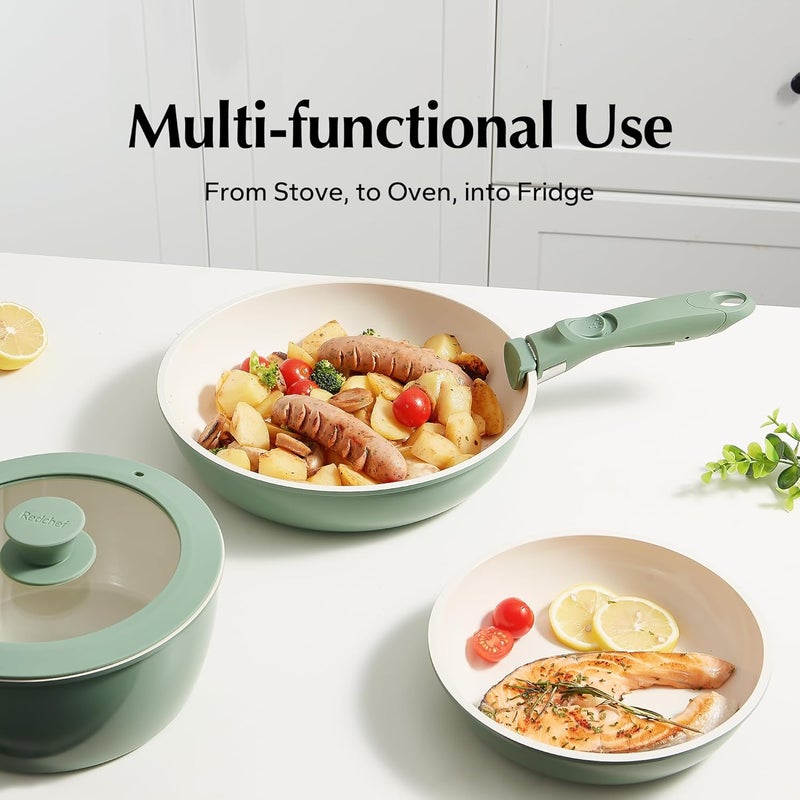 Redchef Removable Handle - Detachable Handles Replacement, Universal Cookware Handle, Ideal Replacement for All Cookware (Green) - Image 5